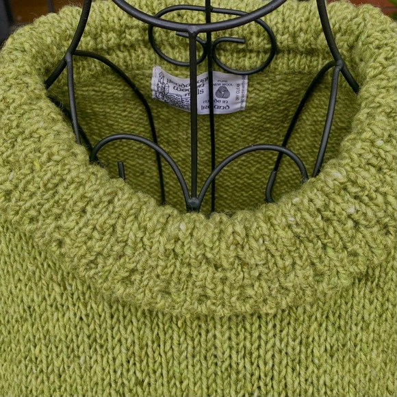 GLENDALOUGH WOOLEN MILLS HAND KNIT 100% PURE WOOL SWEATER SZ L - Picture 3 of 16